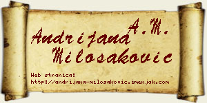 Andrijana Milošaković vizit kartica